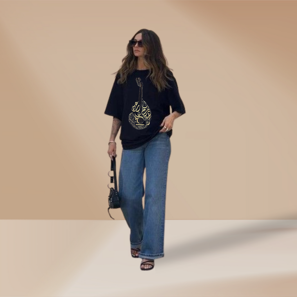 Golden Frequency – Where Music Meets Streetwear in a Luxe Graphic