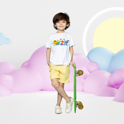 Dino Squad in Full Color – Vibes with Modern Street Style